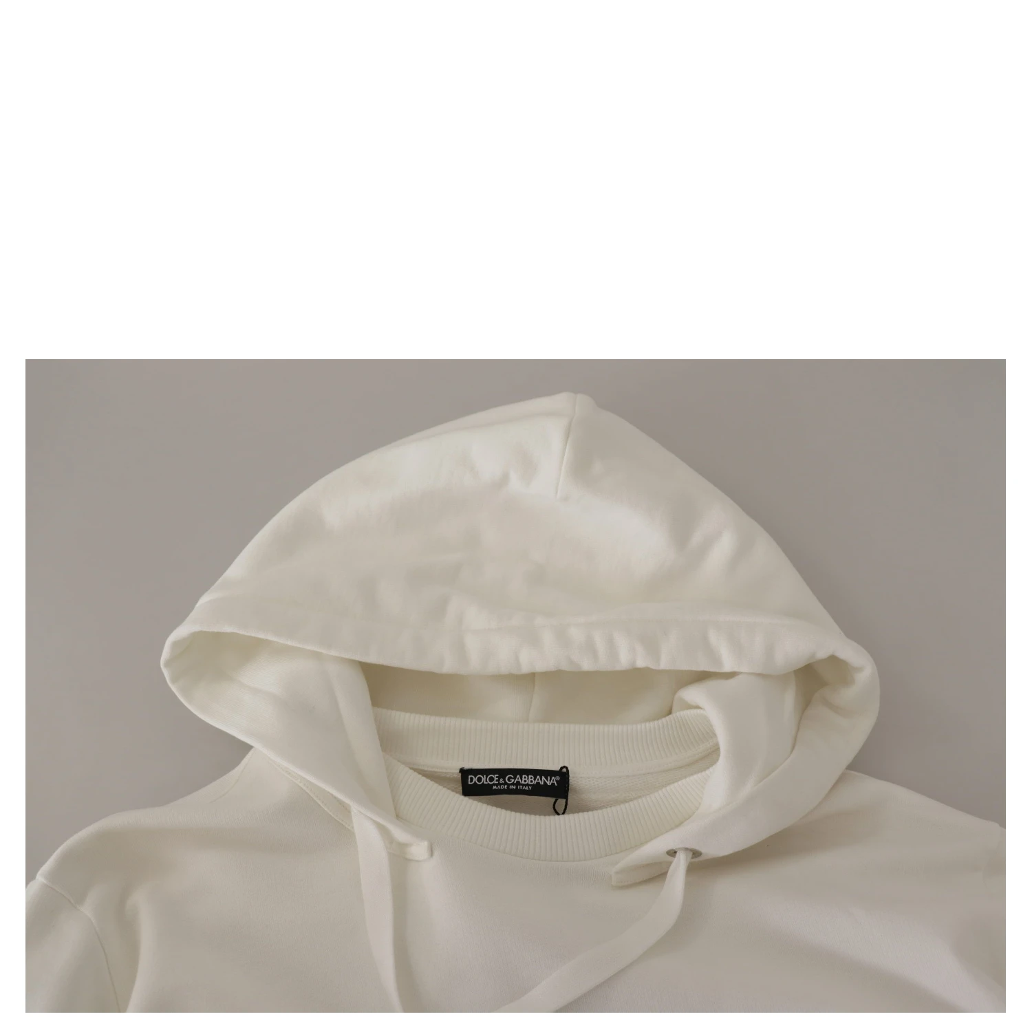 White Hoodie Pullover Embroidered Sweater