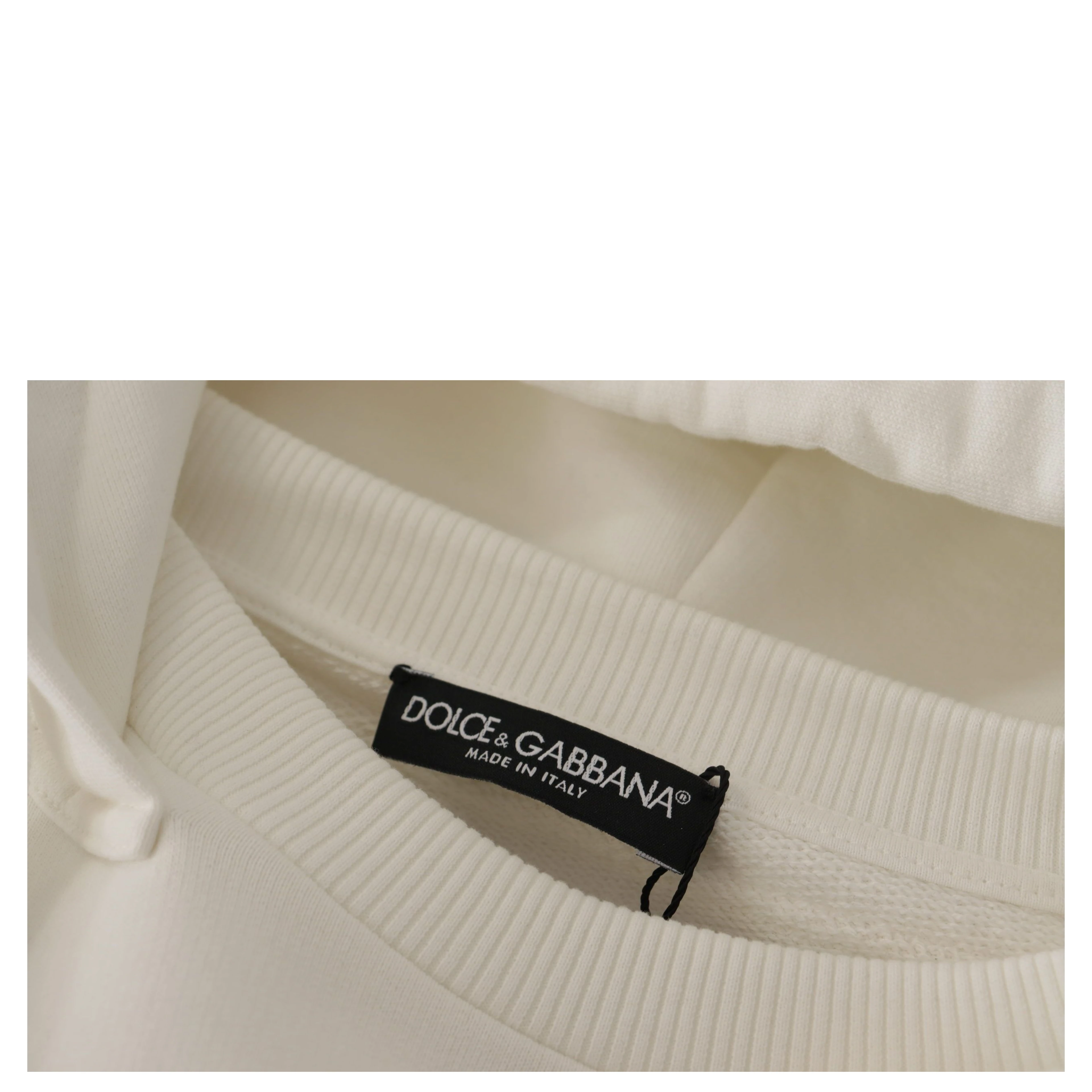 White Hoodie Pullover Embroidered Sweater
