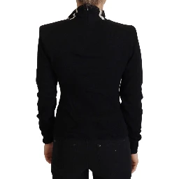 Black Cashmere Turtleneck Pullover Sweater