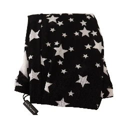 Black White Stars Print Nylon Stockings