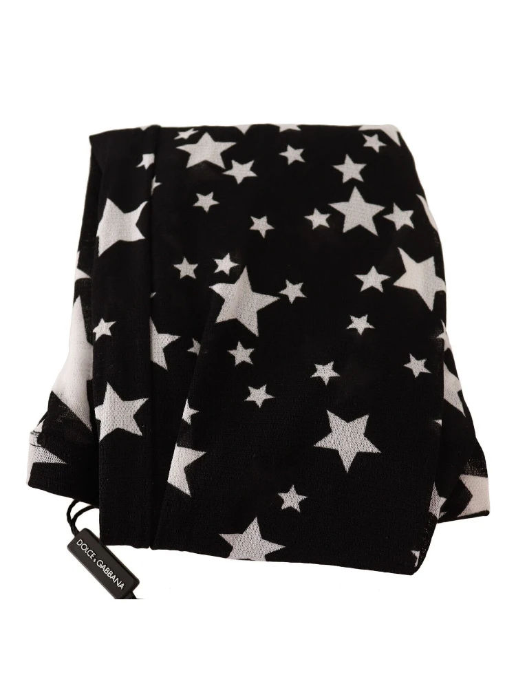 Black White Stars Print Nylon Stockings alternative