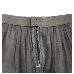 Black Silk Transparent Above Knees Skirt