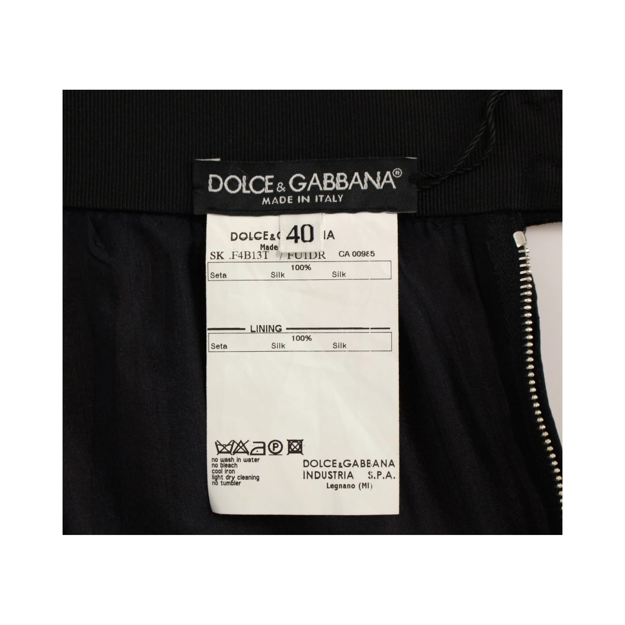 Black Silk Transparent Above Knees Skirt