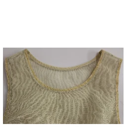 Beige Sleeveless Cotton Top Tank Blouse