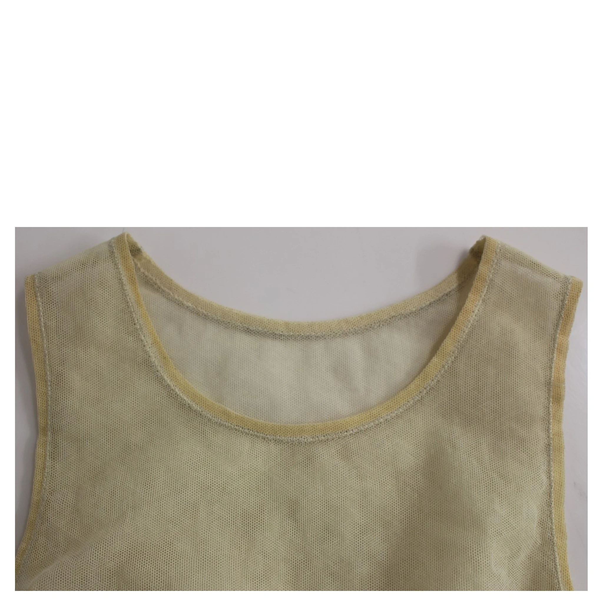 Beige Sleeveless Cotton Top Tank Blouse
