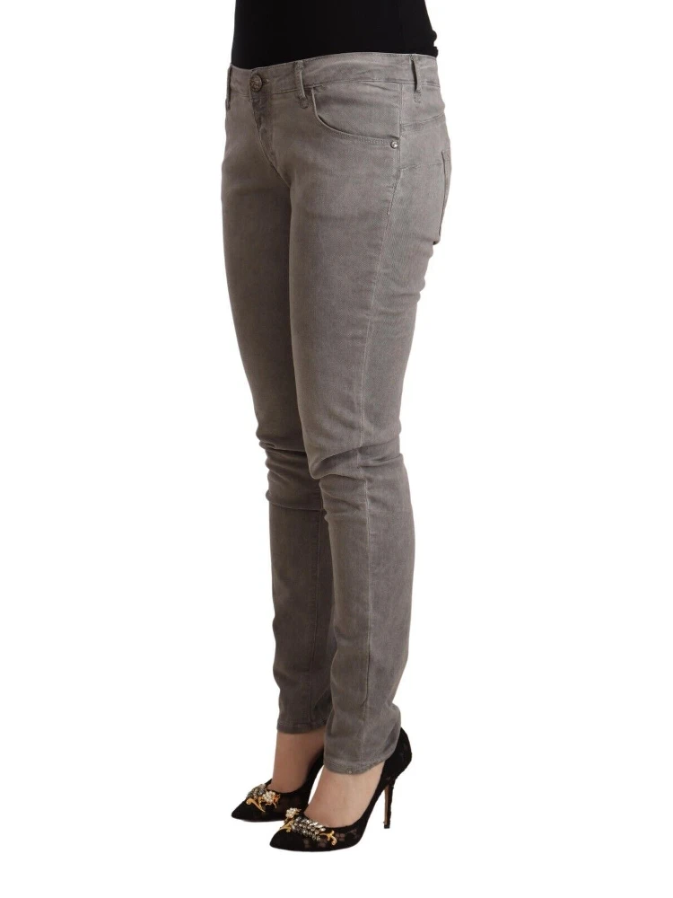 Light Gray Washed Cotton Slim Fit Denim Jeans alternative