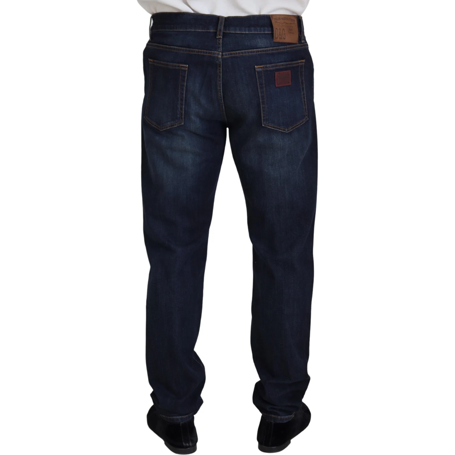 Blue Cotton Straight Fit Casual Denim Jeans