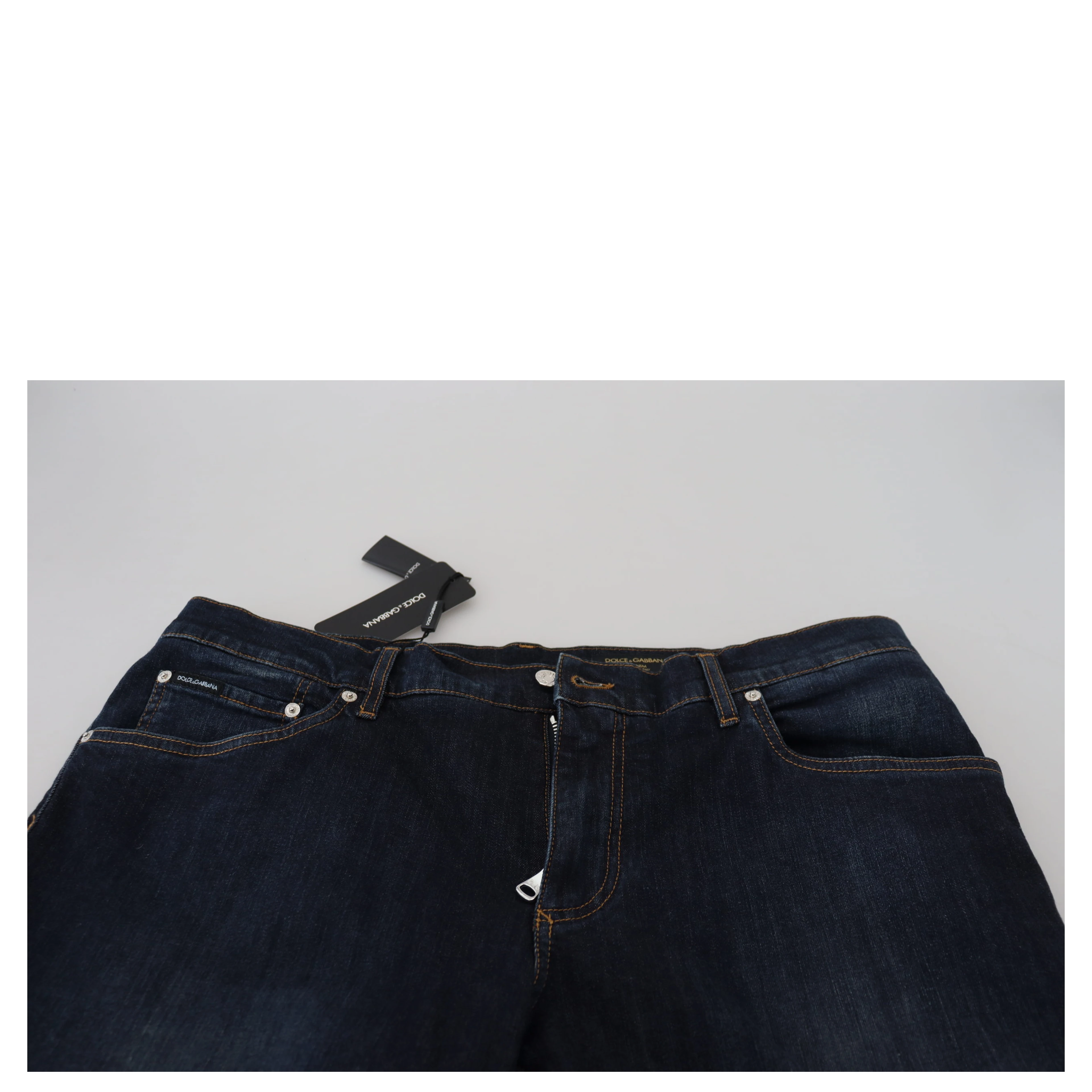 Blue Cotton Straight Fit Casual Denim Jeans