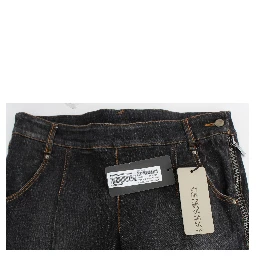 Gray Cotton Slim Fit Denim Jeans