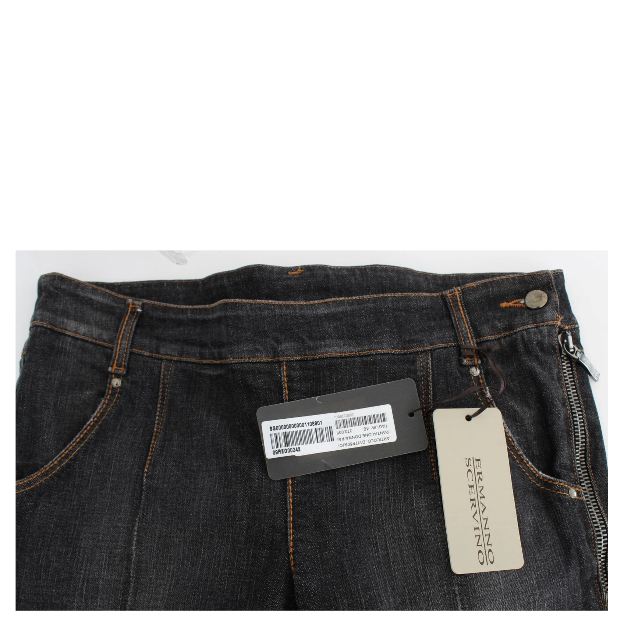 Gray Cotton Slim Fit Denim Jeans