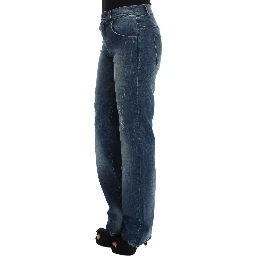 Blue Wash Cotton Blend Slim Fit Jeans