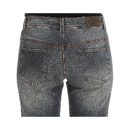 Blue Wash Cotton Blend Slim Fit Jeans