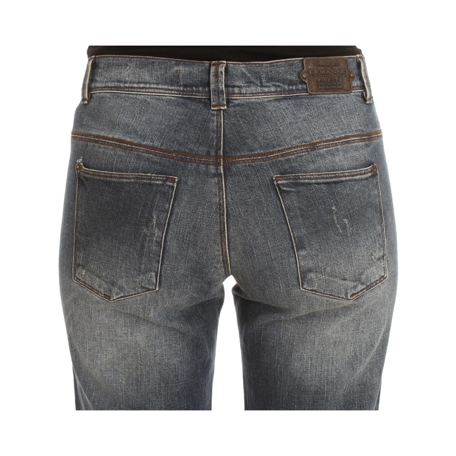 Blue Wash Cotton Blend Slim Fit Jeans