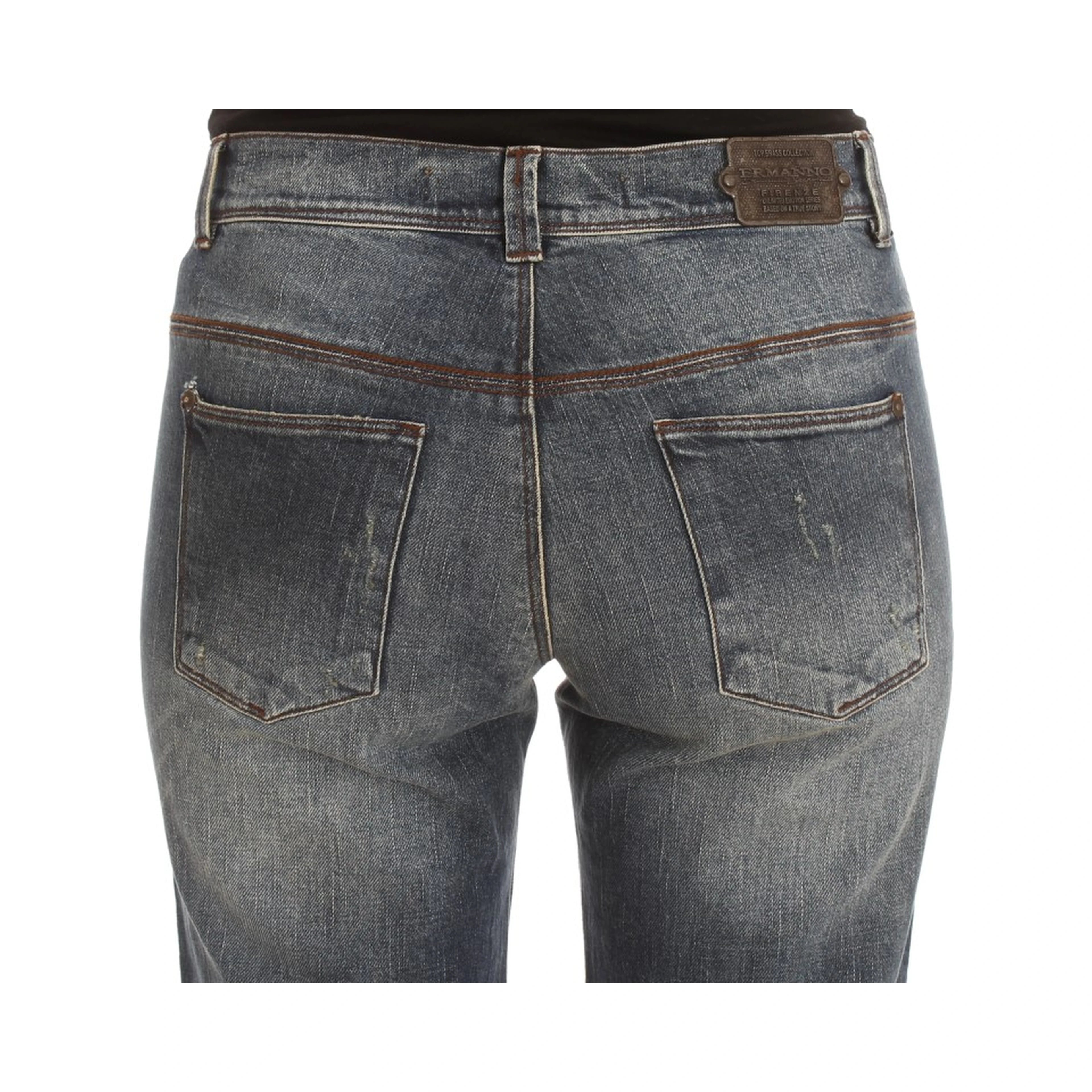 Blue Wash Cotton Blend Slim Fit Jeans