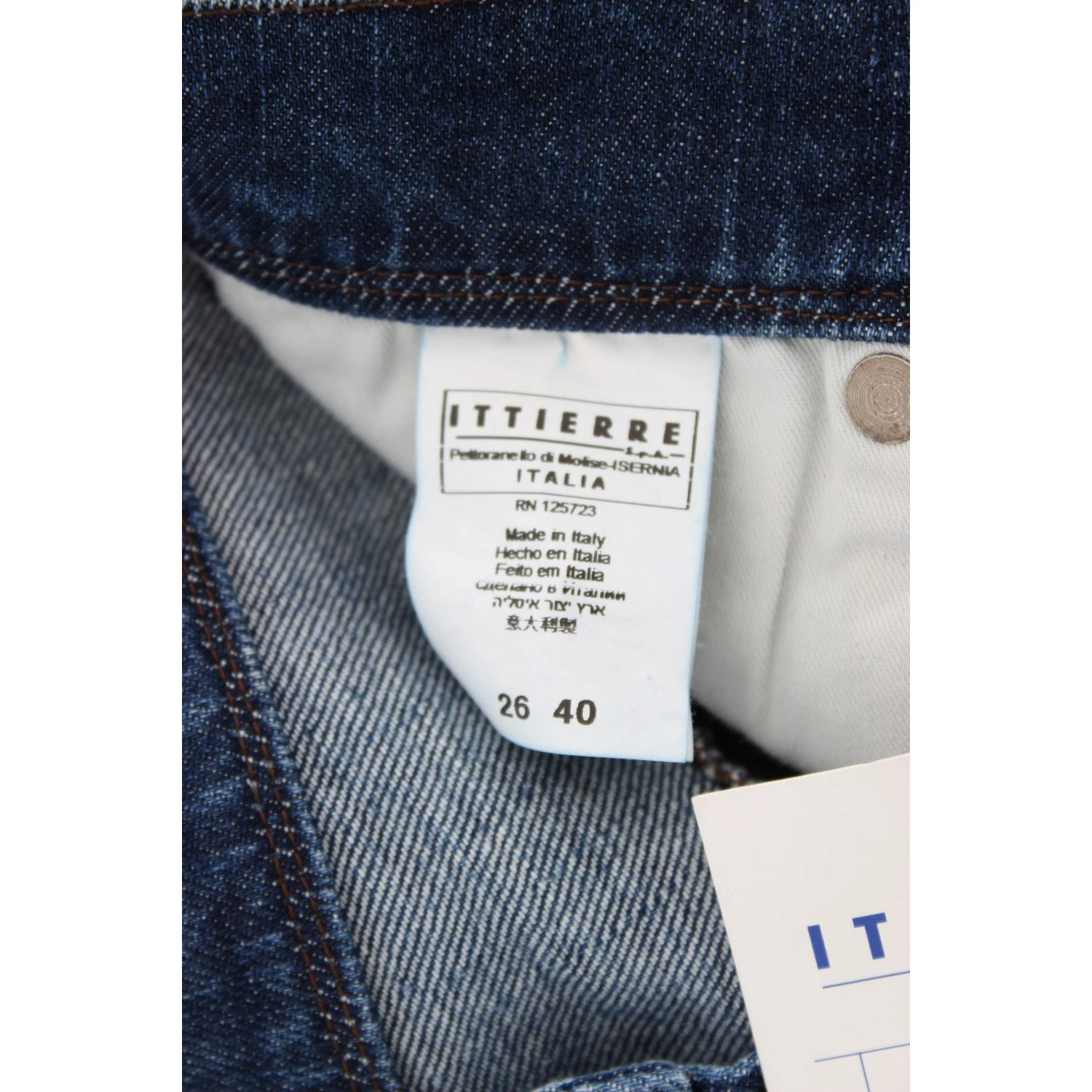 Blue Wash Cotton Blend Slim Fit Jeans