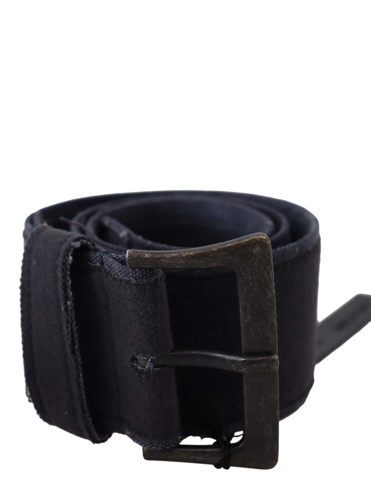 Black Leather Wide Buckle Waist Luxury Belt