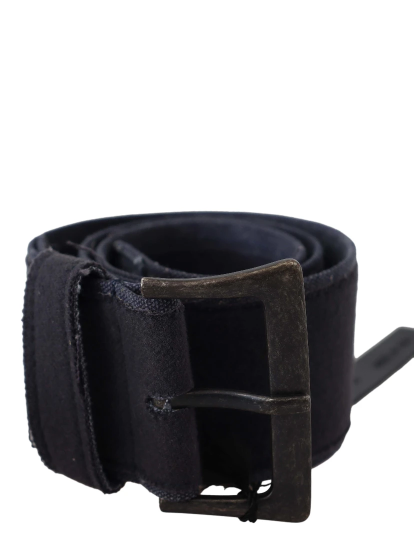 Black Leather Wide Buckle Waist Luxury Belt