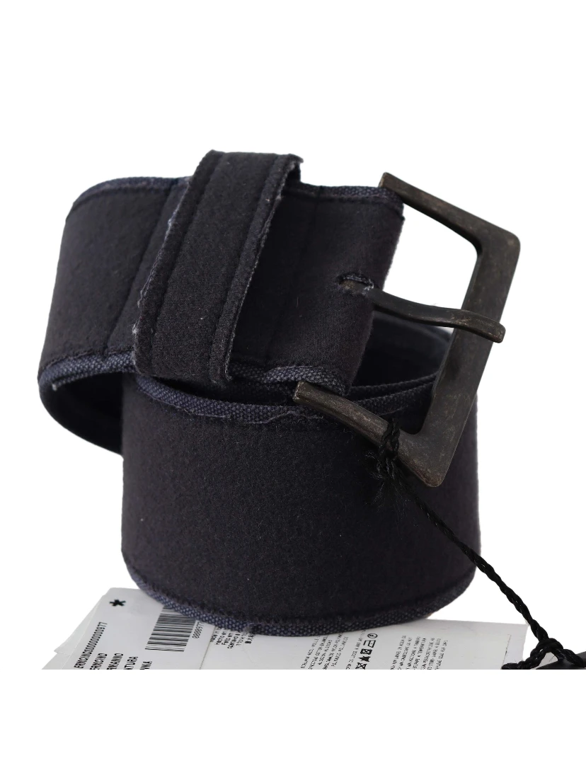 Black Leather Wide Buckle Waist Luxury Belt