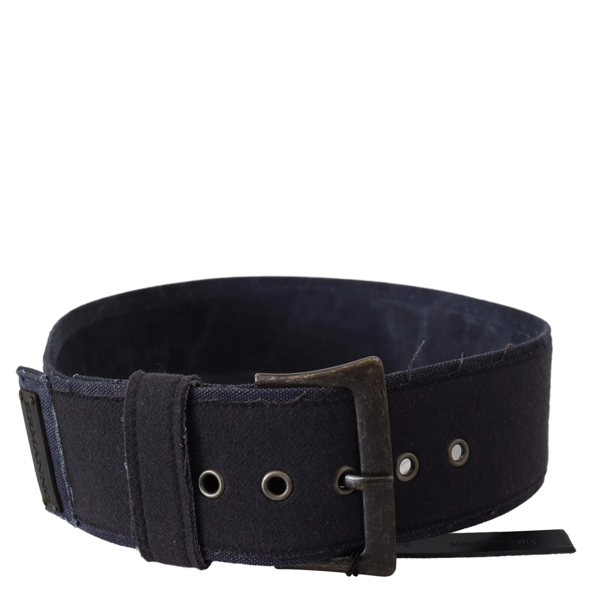 Black Leather Wide Buckle Waist Luxury Belt