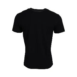 Black Sneak Peek Cotton Short Sleeve T-shirt