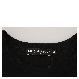 Black Sneak Peek Cotton Short Sleeve T-shirt