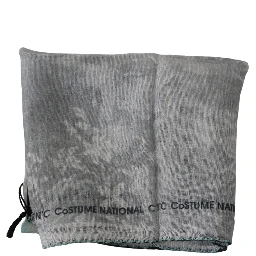 Gray Silk Shawl Foulard Wrap Scarf