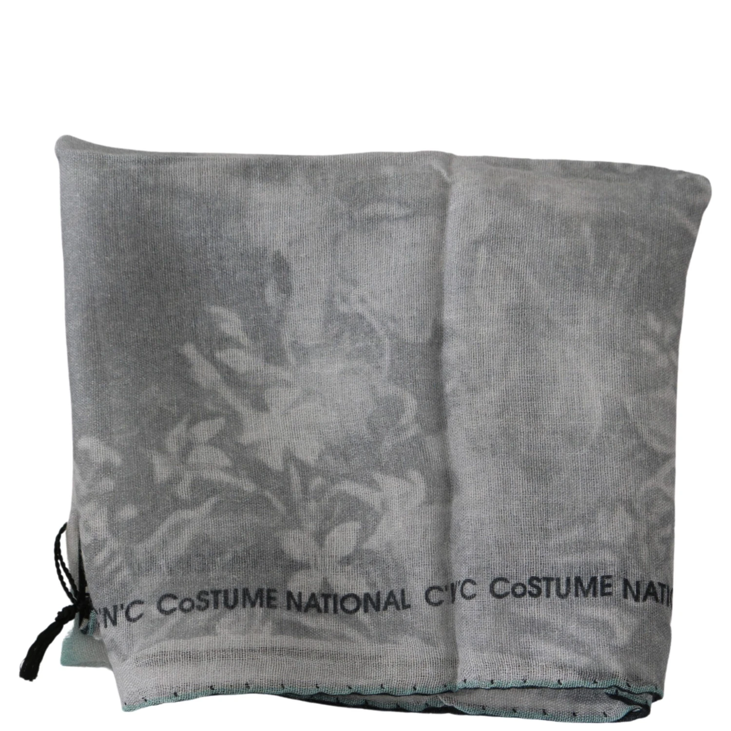 Gray Silk Shawl Foulard Wrap Scarf