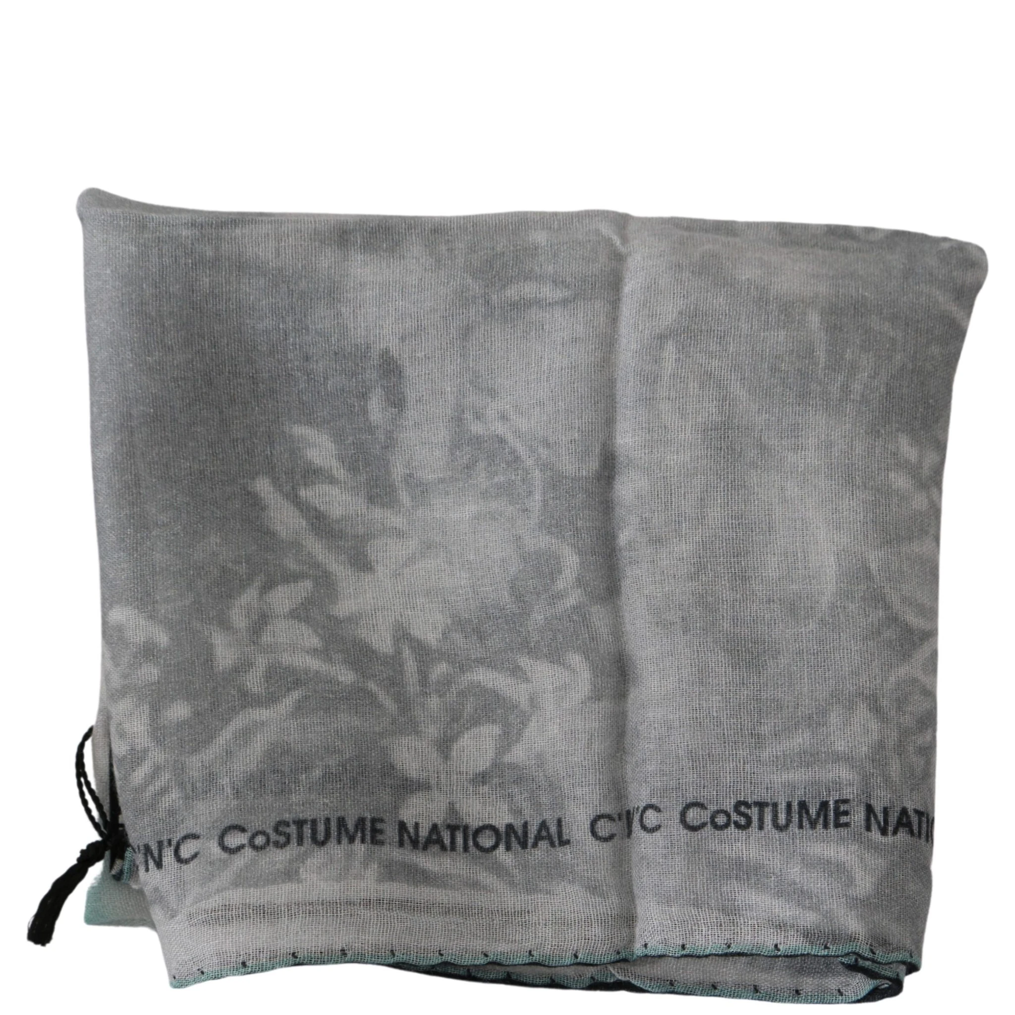 Gray Silk Shawl Foulard Wrap Scarf