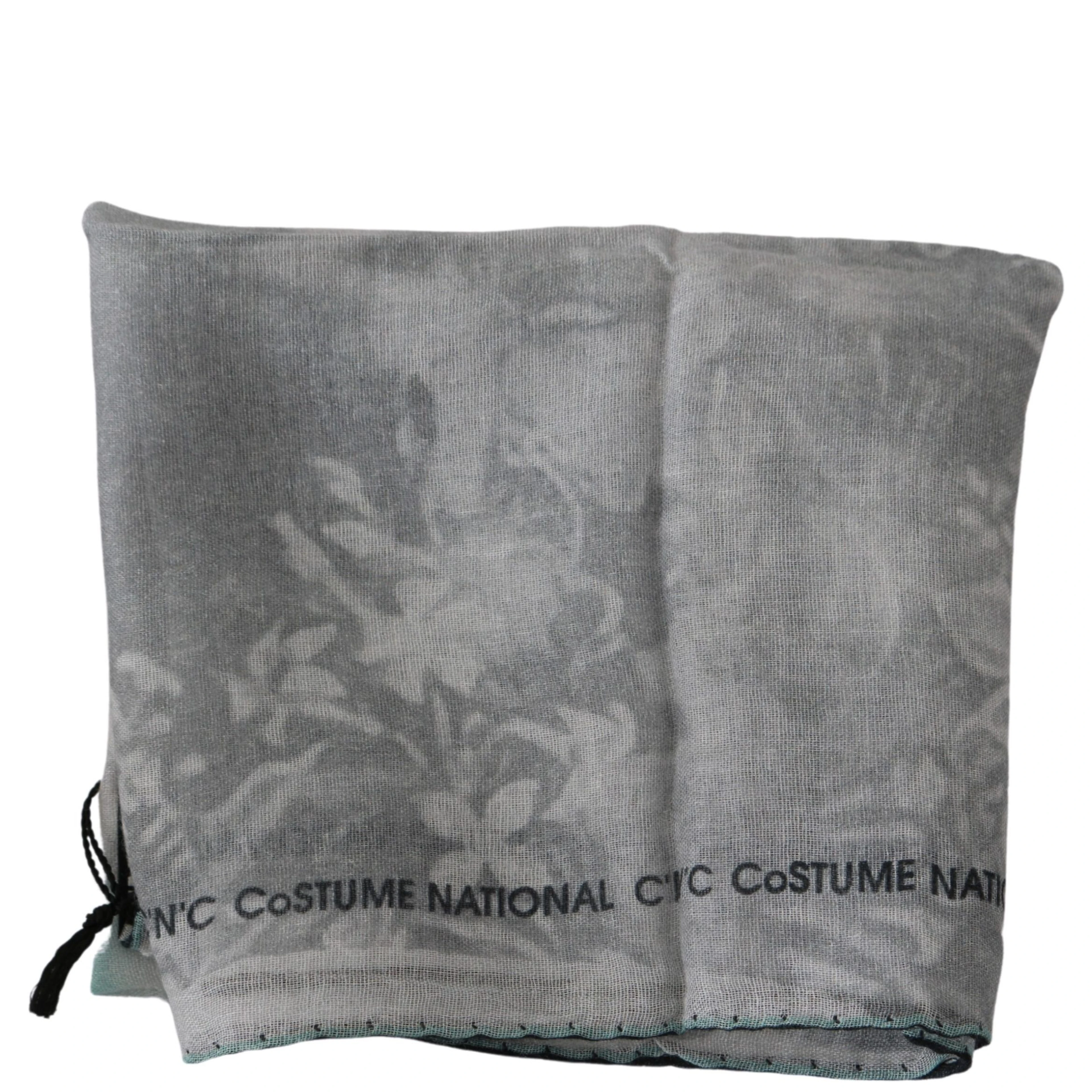 Gray Silk Shawl Foulard Wrap Scarf