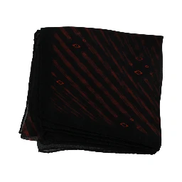 Black Orange 100% Silk Branded Scarf