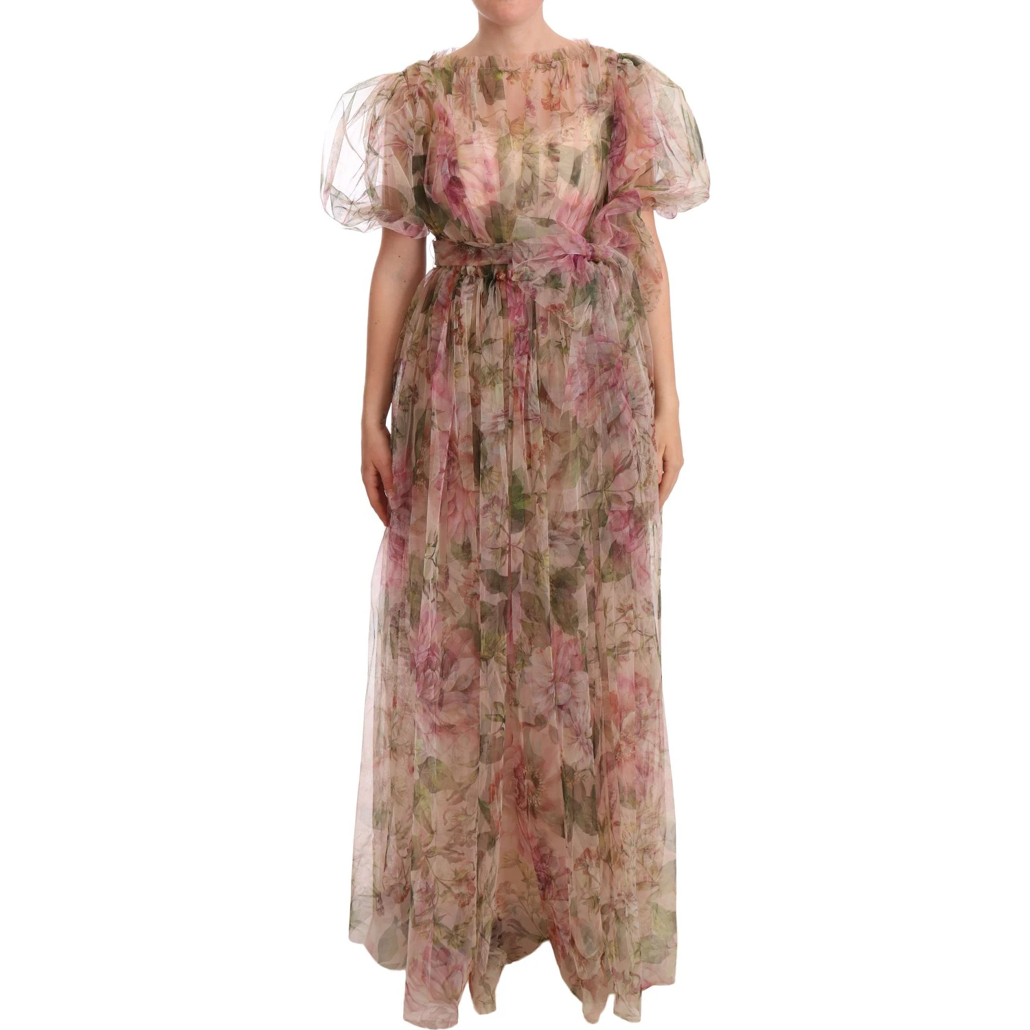 Multicolor Floral Print Long Maxi Gown Dress