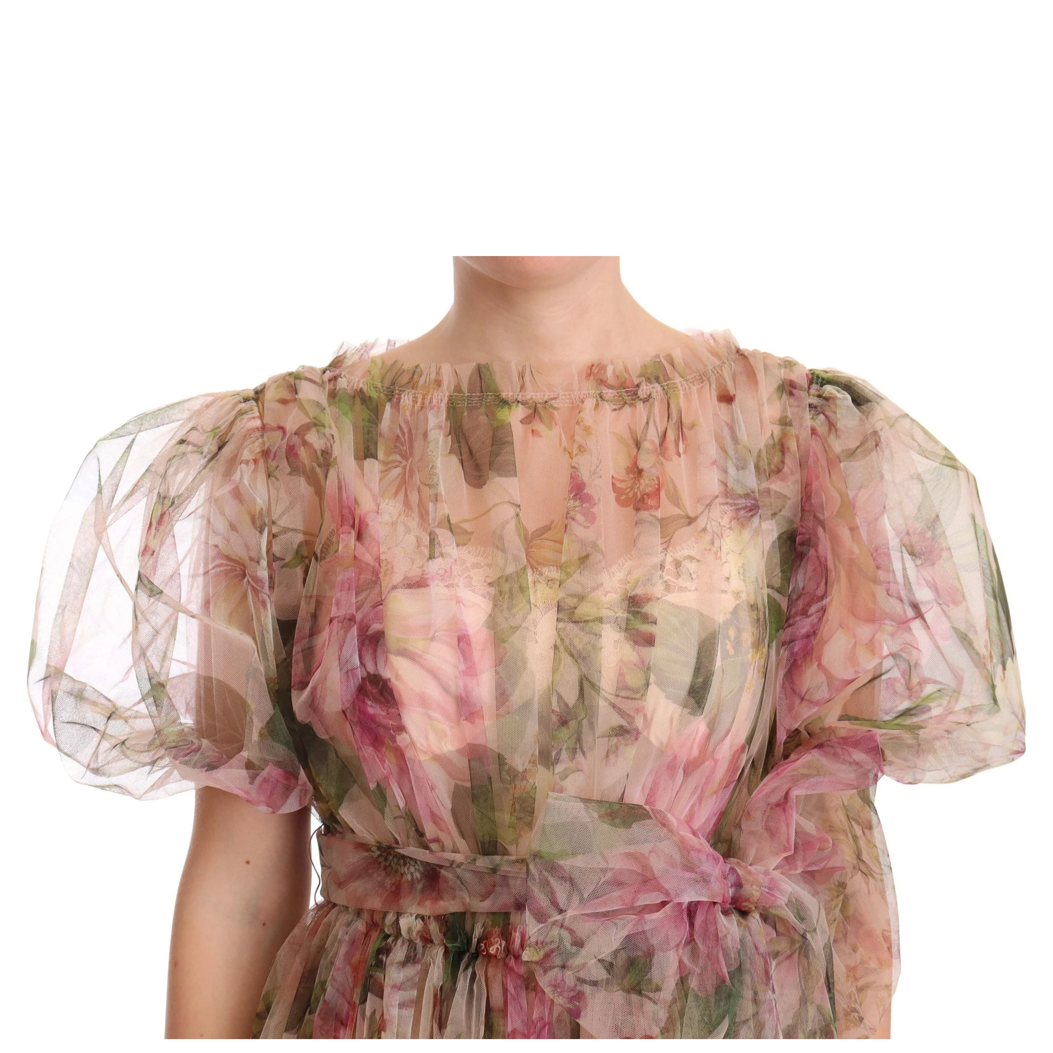 Multicolor Floral Print Long Maxi Gown Dress