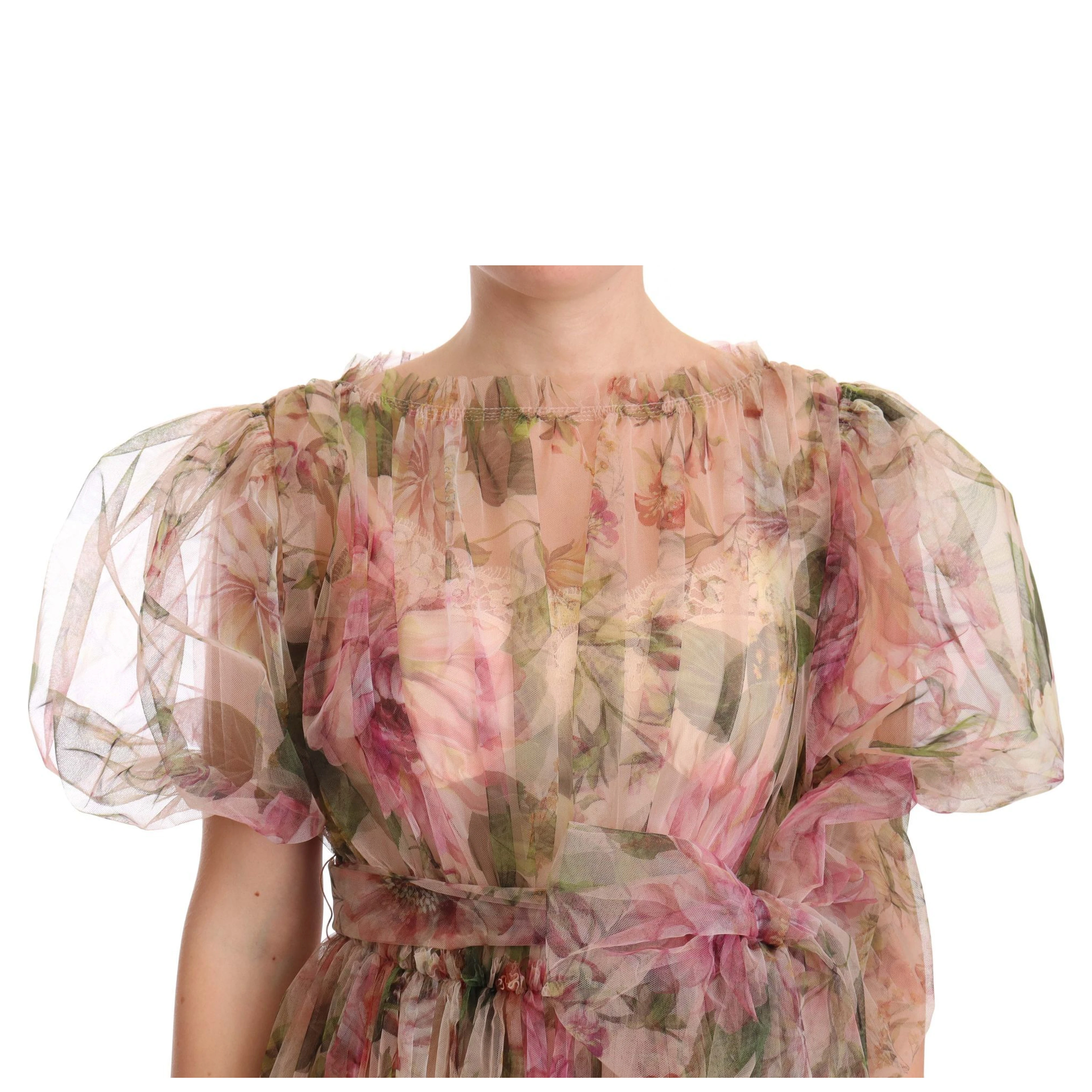 Multicolor Floral Print Long Maxi Gown Dress