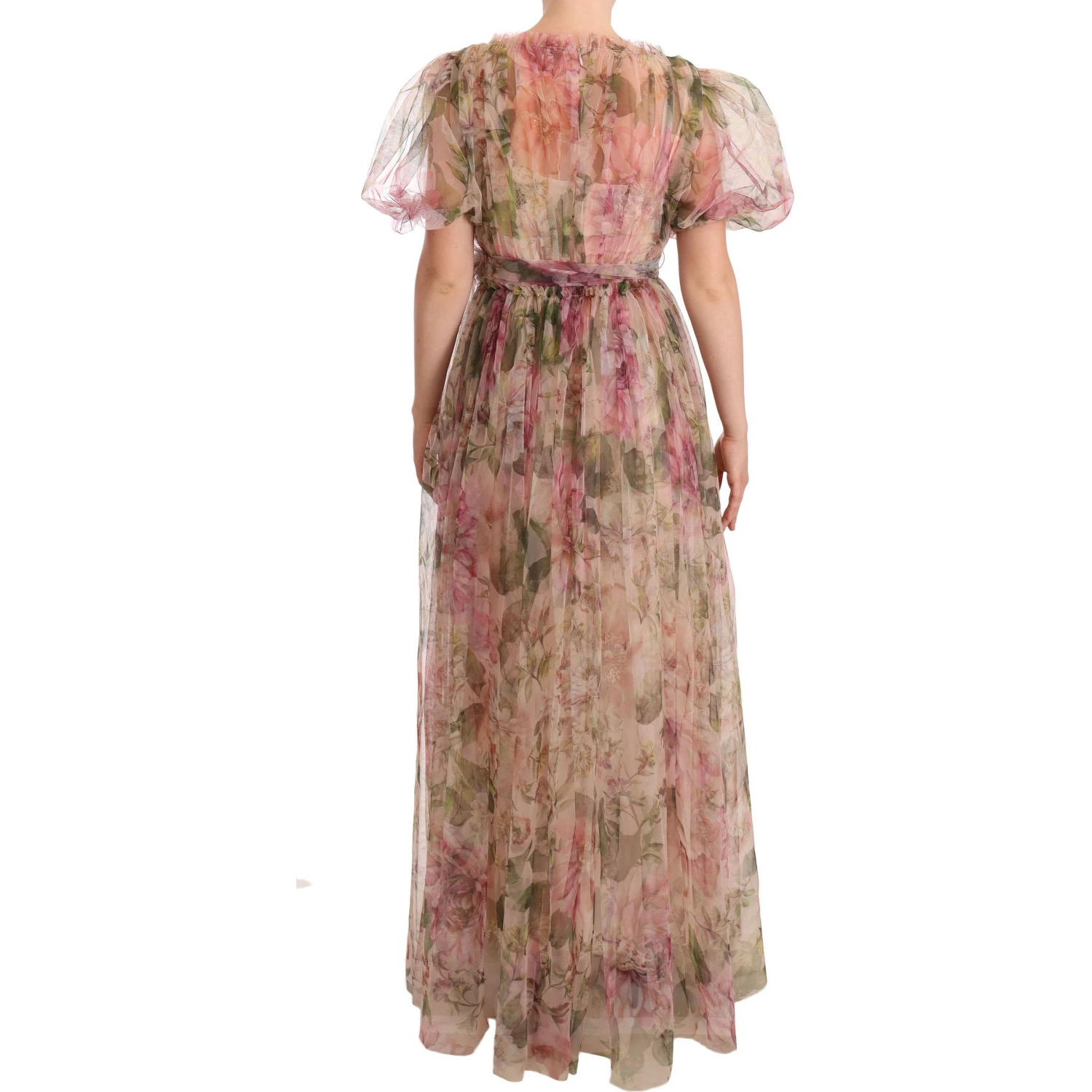 Multicolor Floral Print Long Maxi Gown Dress