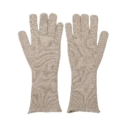 Ivory Cashmere Silk Hands Mitten Mens Gloves