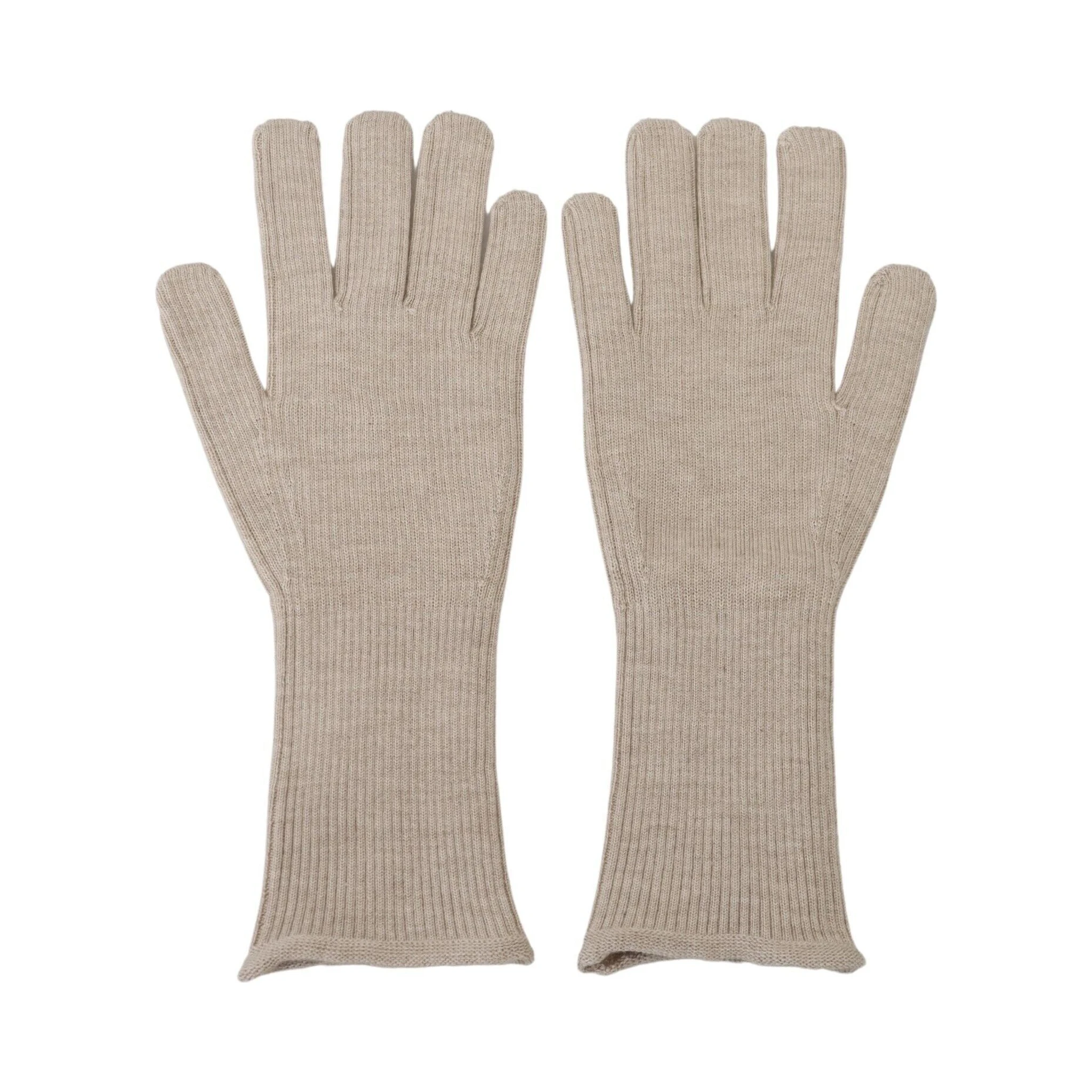 Ivory Cashmere Silk Hands Mitten Mens Gloves
