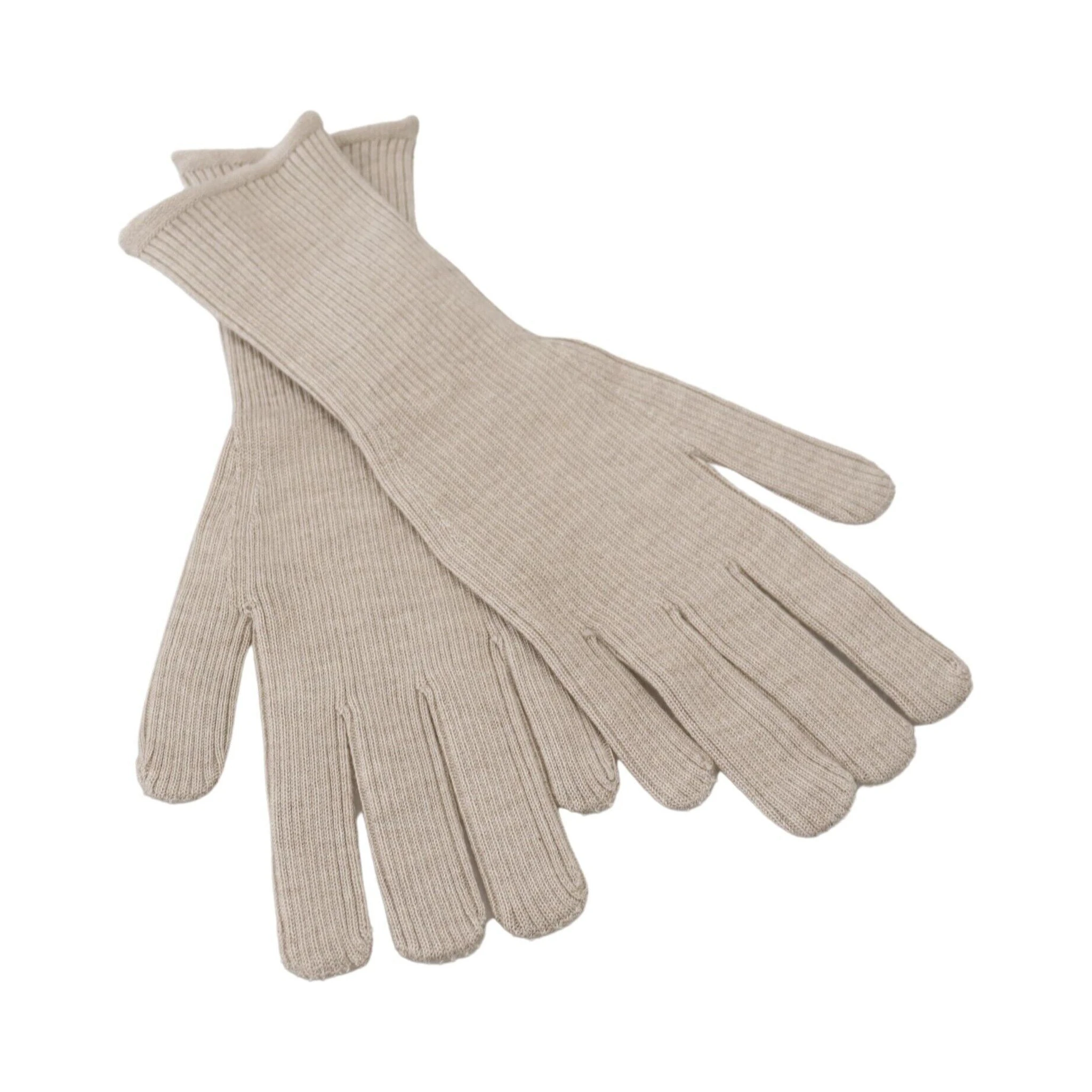 Ivory Cashmere Silk Hands Mitten Mens Gloves