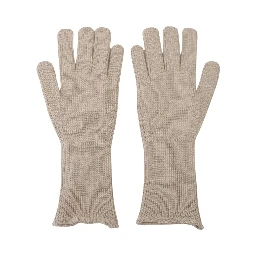 Ivory Cashmere Silk Hands Mitten Mens Gloves