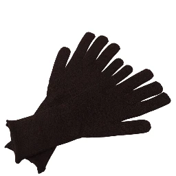 Brown Cashmere Silk Hands Mitten Mens Gloves