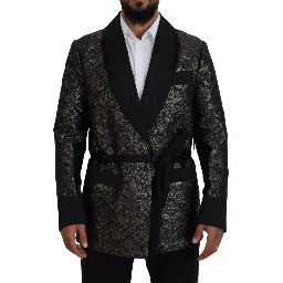 Gold Purple Baroque Jacket Blazer Robe