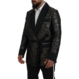 Gold Purple Baroque Jacket Blazer Robe