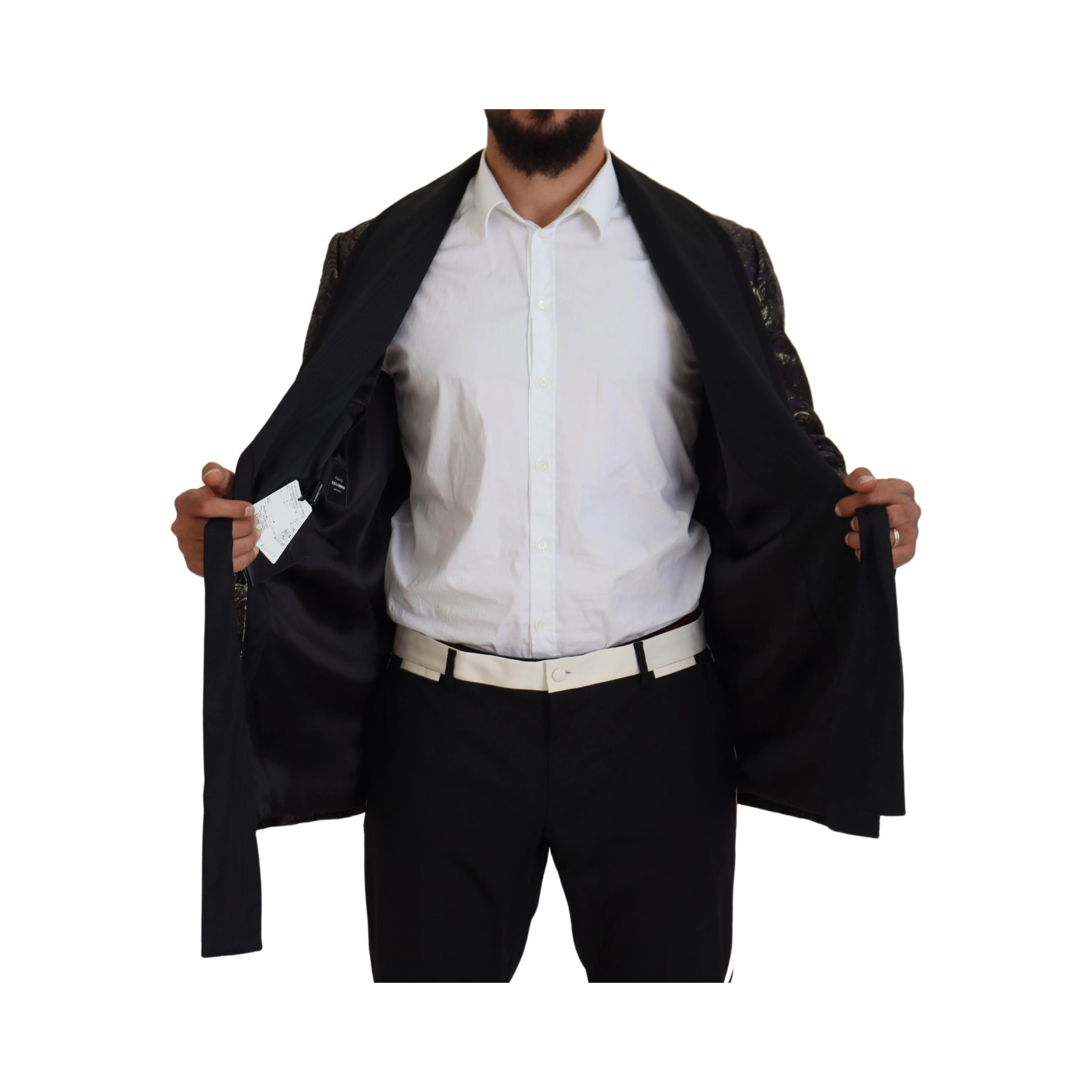 Gold Purple Baroque Jacket Blazer Robe
