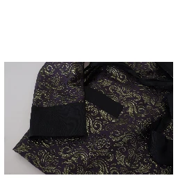 Gold Purple Baroque Jacket Blazer Robe