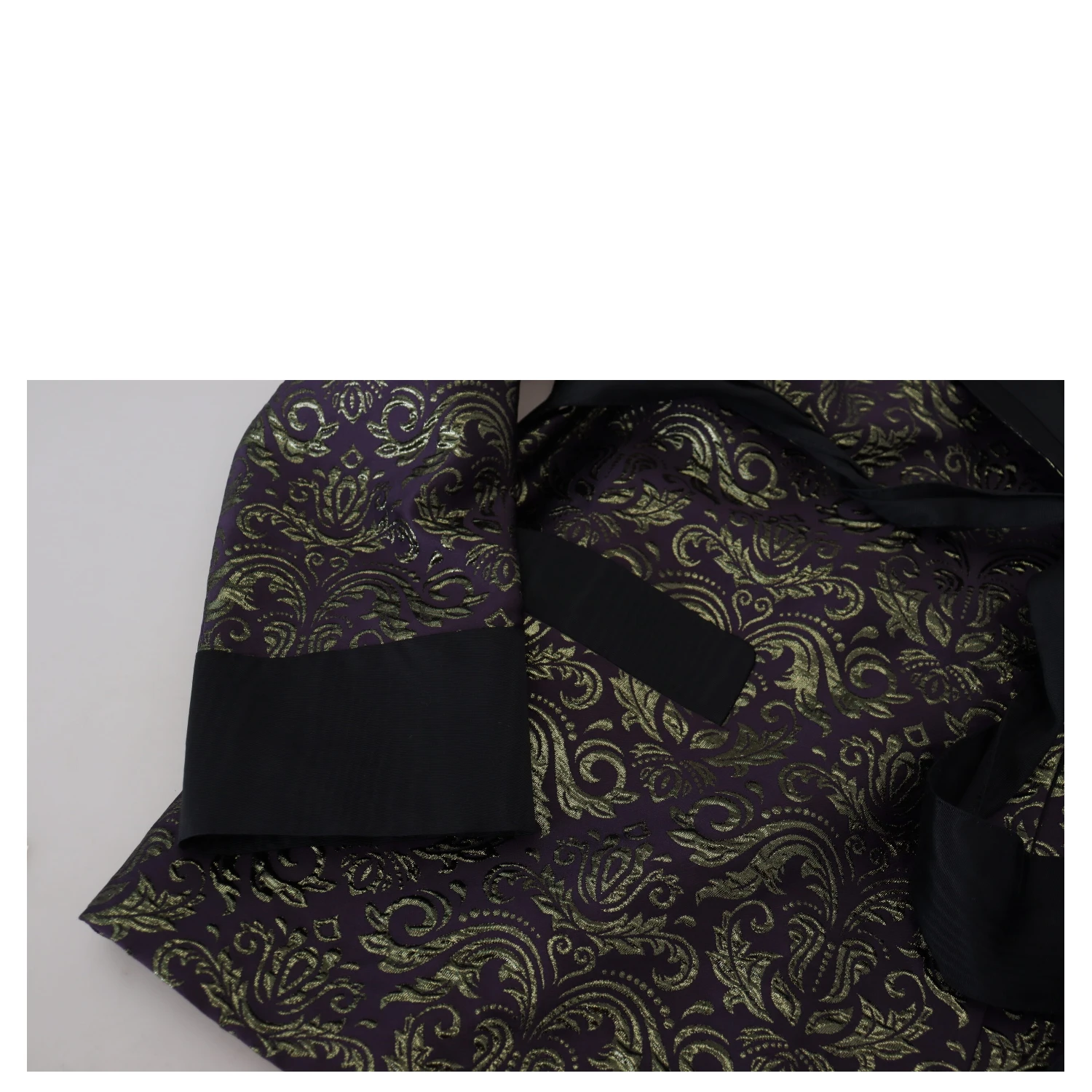 Gold Purple Baroque Jacket Blazer Robe