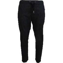 Grey Cotton Tapered Cotton Pants