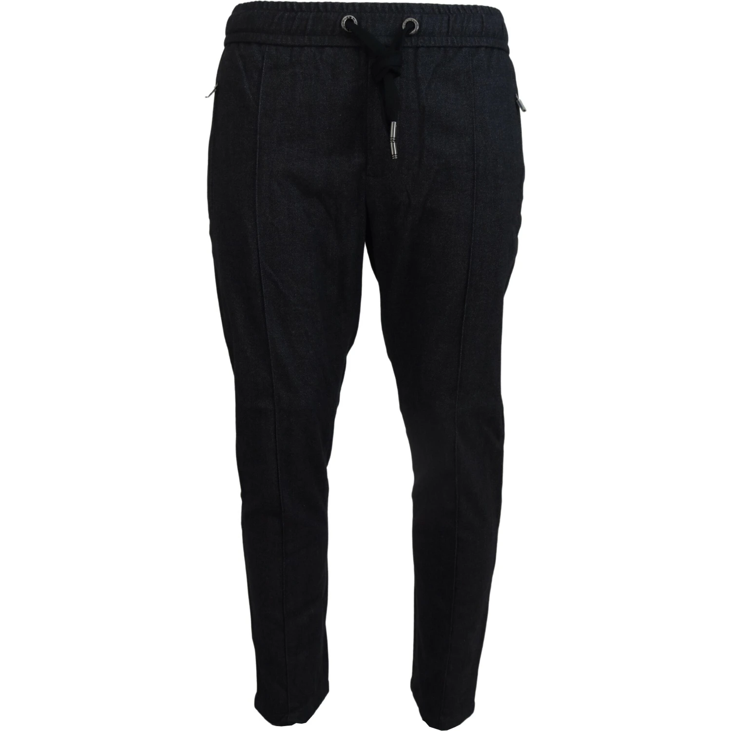 Grey Cotton Tapered Cotton Pants