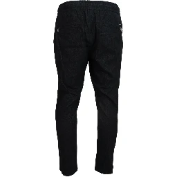 Grey Cotton Tapered Cotton Pants