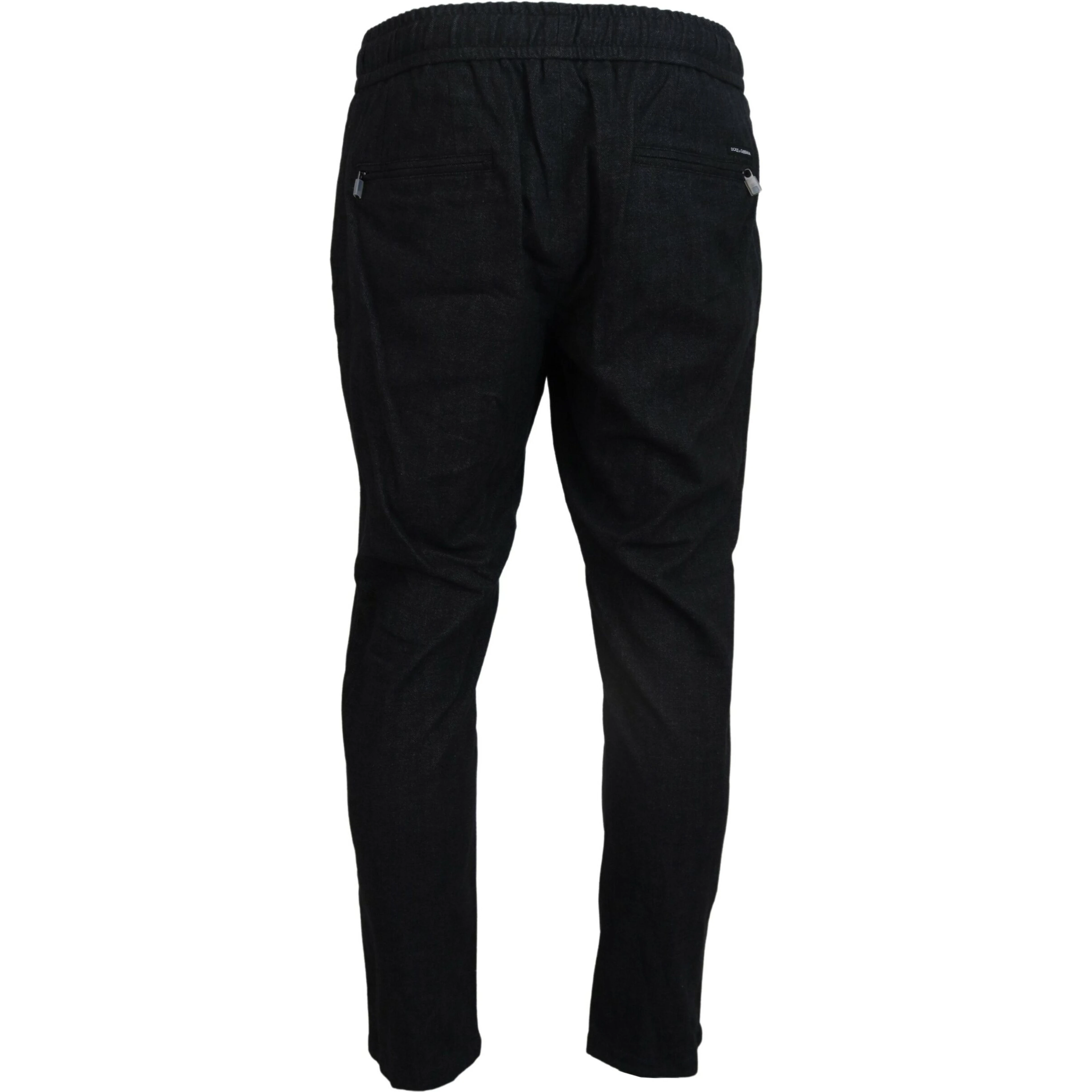 Grey Cotton Tapered Cotton Pants