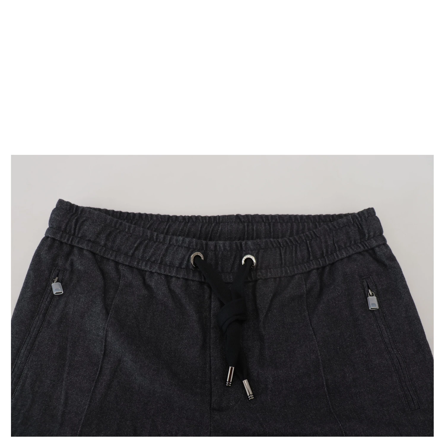 Grey Cotton Tapered Cotton Pants