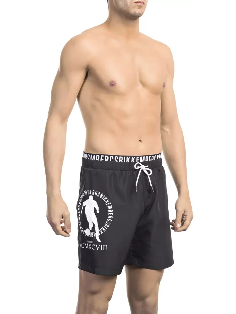 Black Polyester Swimwear